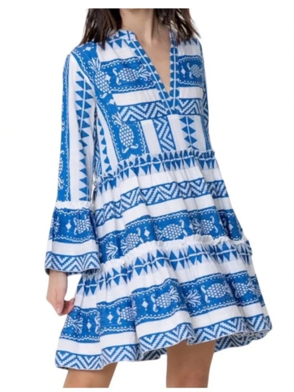 En Creme Embroidered Mini Dress